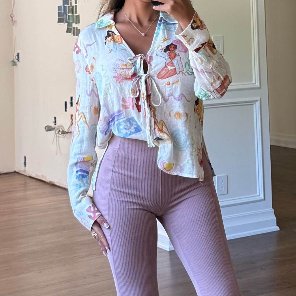 Rails Multicolor Printed Blouse Elm Shirt In Ivory Bathing Ladies